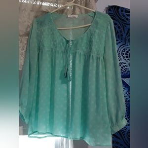 Vince Camuto Peasant Top,  Size M/L